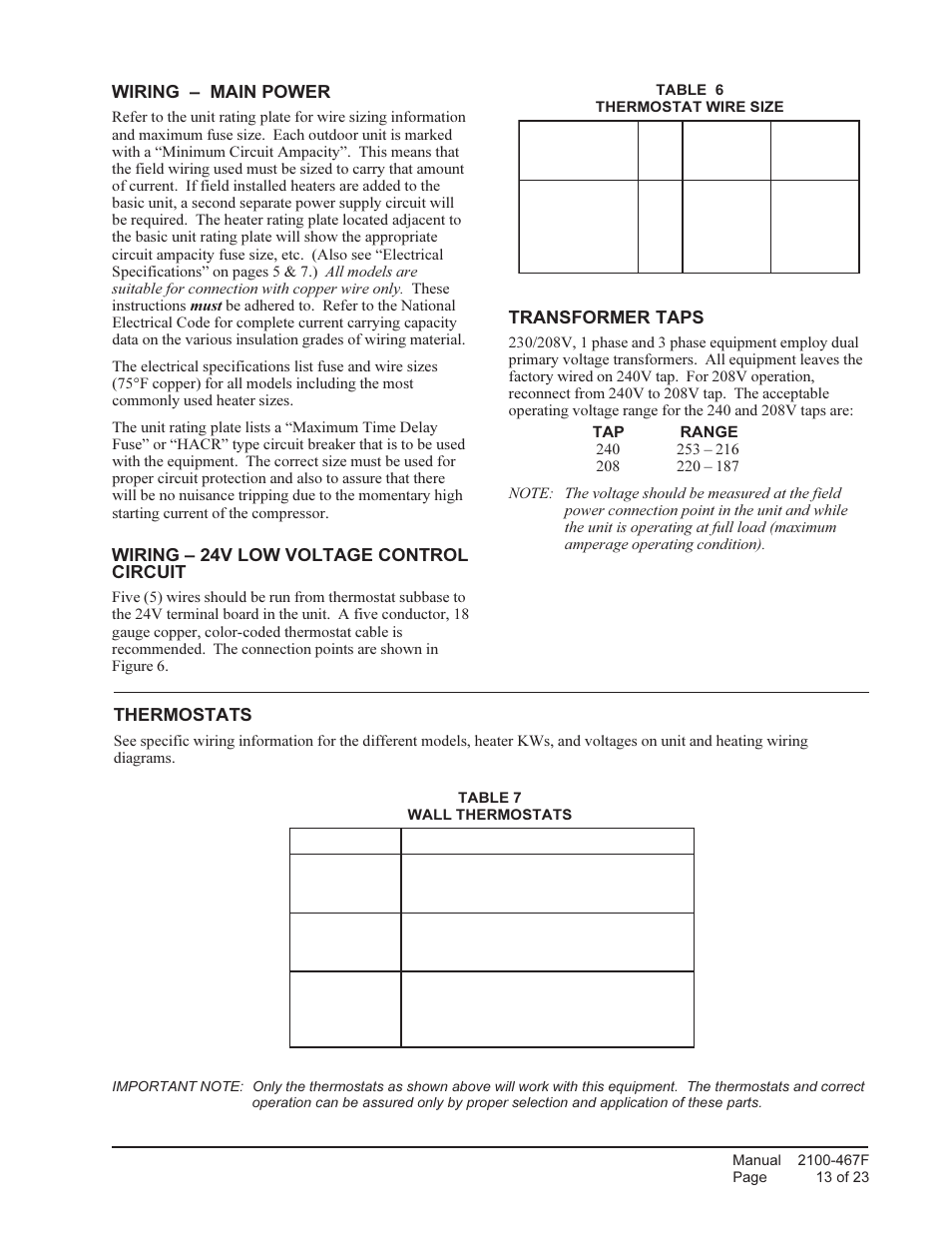 Bard Single Package Air Conditioners PA13482-A User Manual | Page 13 / 23