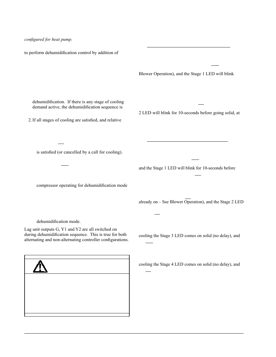 Caution | Bard SOLID STATE DUAL UNIT LEAD/LAG CONTROLLER for use with H-Series Wall Mount Air Conditioners MV4000 User Manual | Page 10 / 31