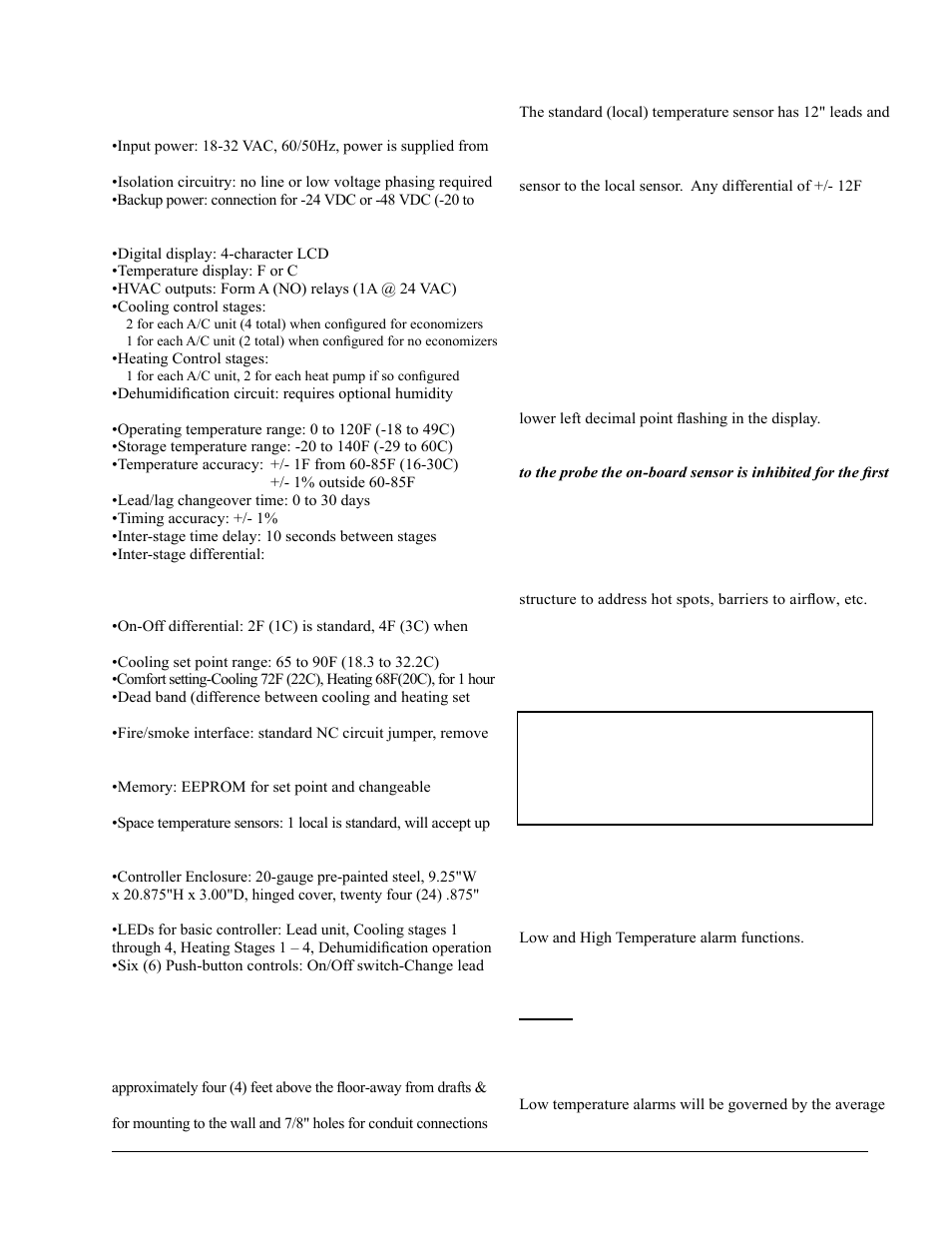 Bard SOLID STATE DUAL UNIT LEAD/LAG CONTROLLER for use with H-Series Wall Mount Air Conditioners MV4000 User Manual | Page 5 / 31