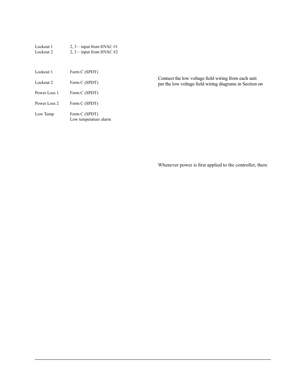 Bard SOLID STATE DUAL UNIT LEAD/LAG CONTROLLER for use with H-Series Wall Mount Air Conditioners MV4000 User Manual | Page 7 / 31