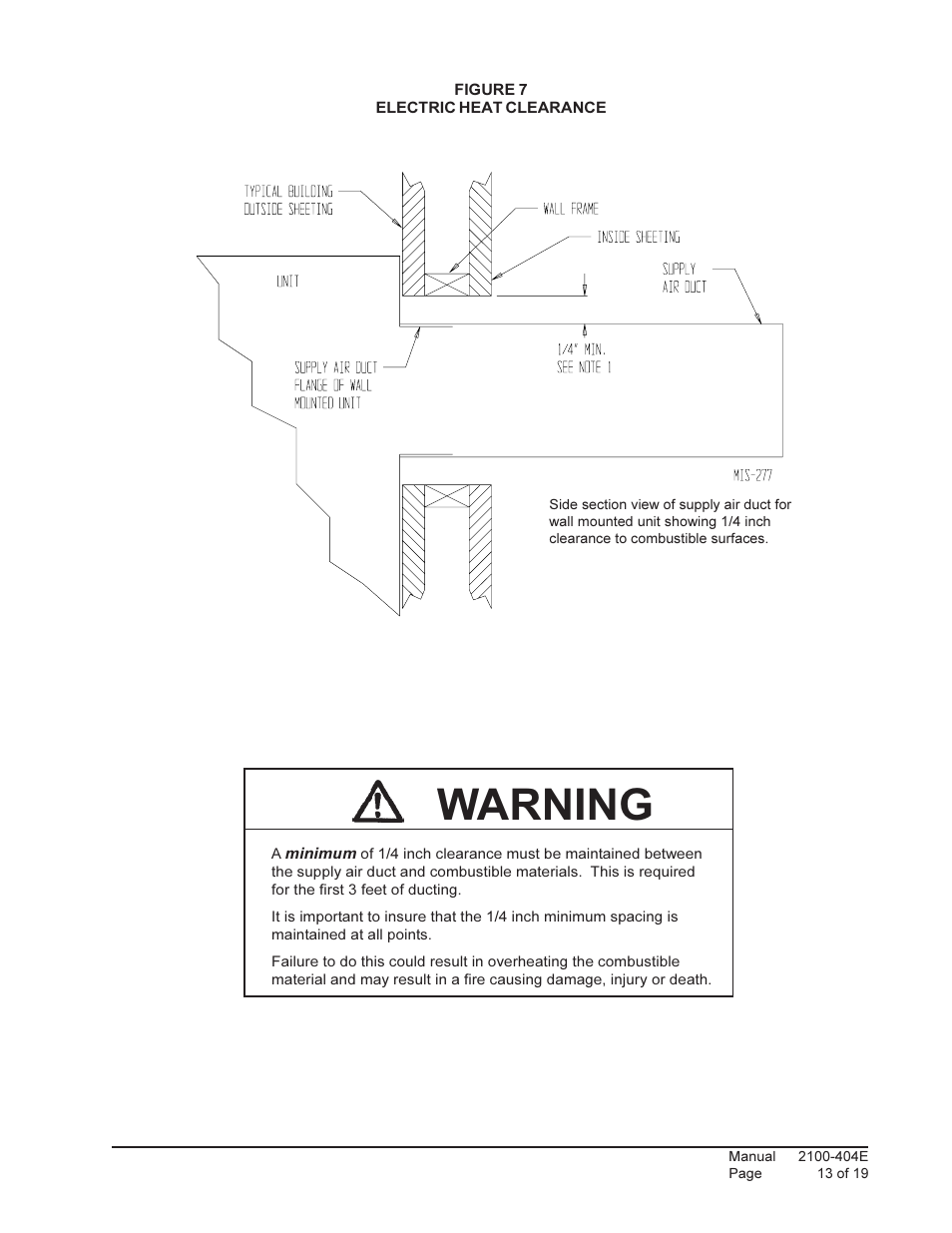 Warning | Bard 2100-404E User Manual | Page 13 / 19