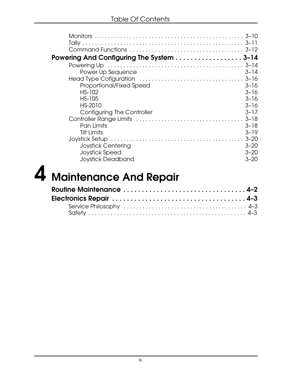 Maintenance and repair | Vinten Radamec AutoCam Multicontroller II User Manual | Page 9 / 62