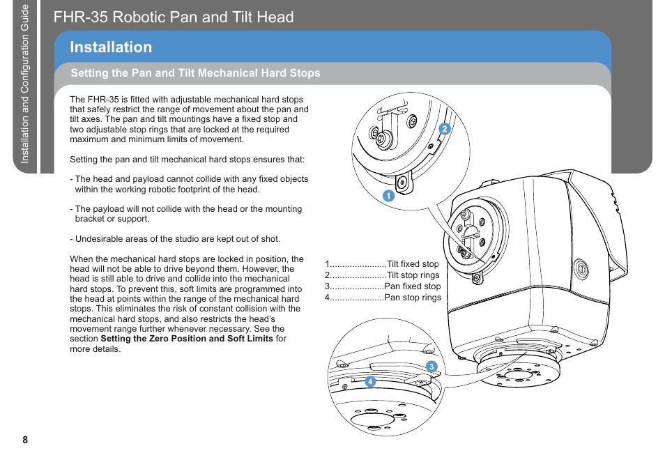 Installation fhr-35 pan and tilt head robotic | Vinten Radamec FHR-35 User Manual | Page 10 / 36