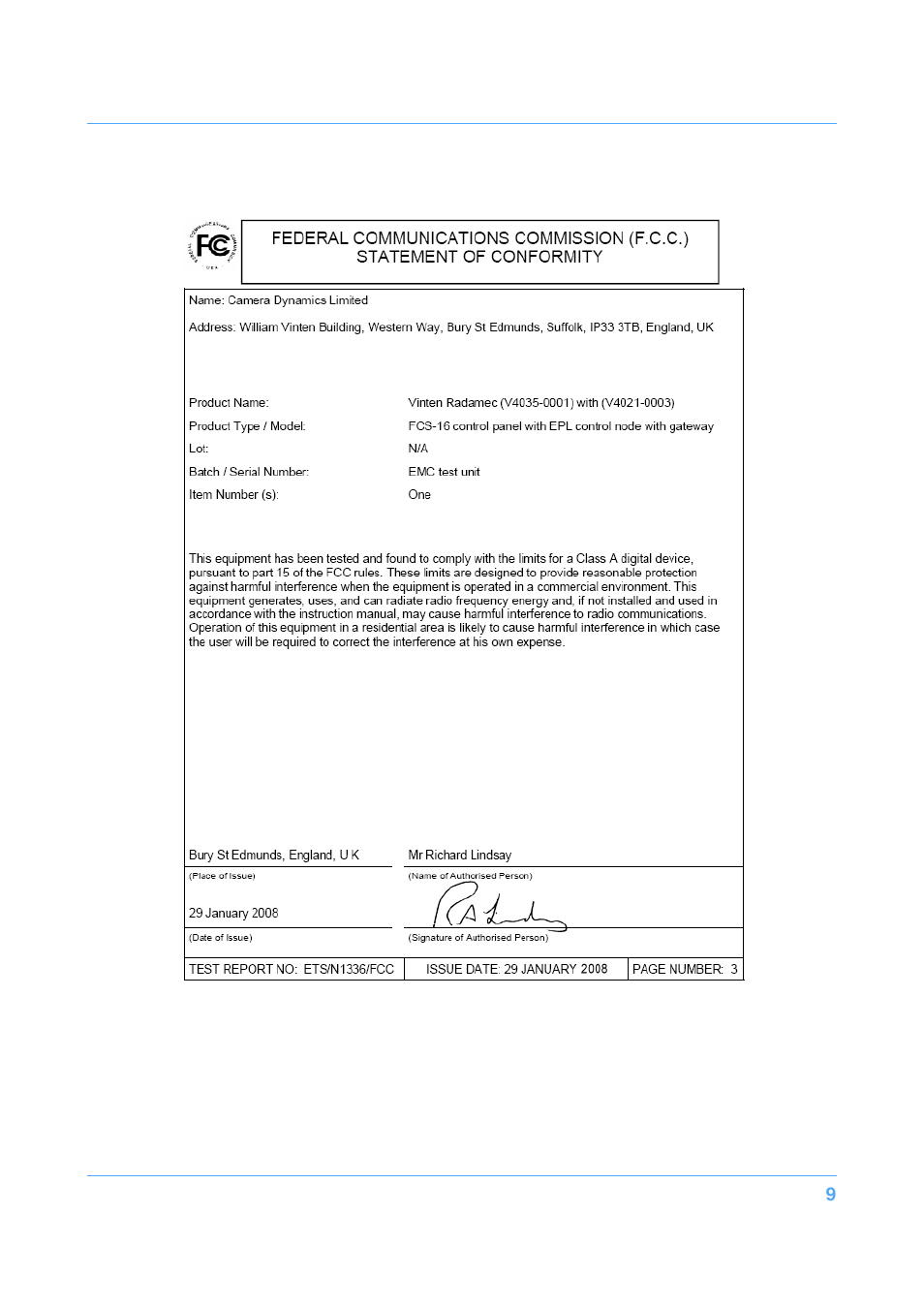 Vinten Radamec Fusion FCS-16 User Manual | Page 11 / 40