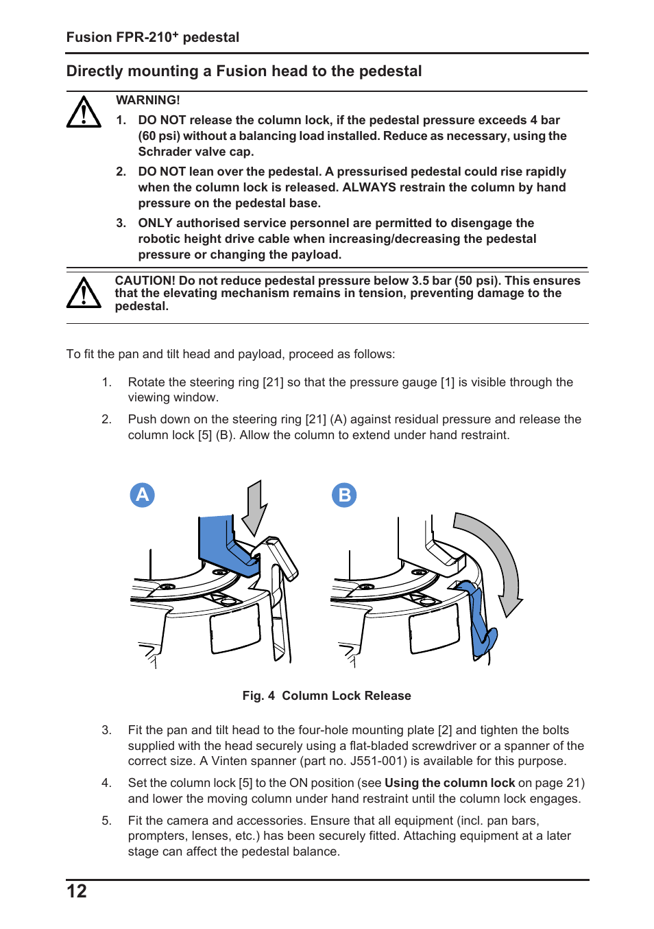 Vinten Radamec Fusion FPR-210 User Manual | Page 14 / 36
