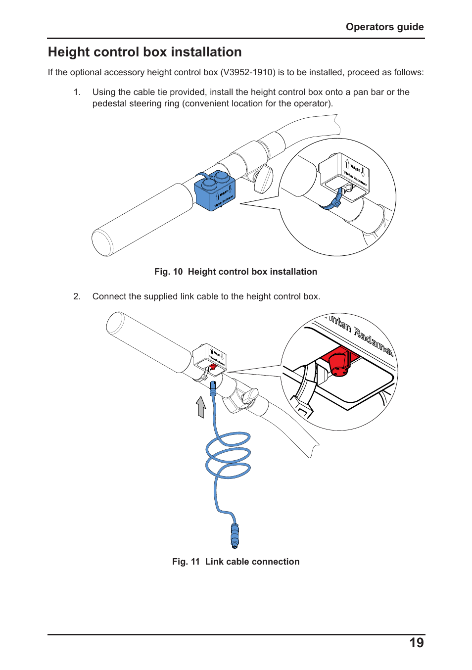 Height control box installation, 19 height control box installation | Vinten Radamec Fusion FPR-210 User Manual | Page 21 / 36