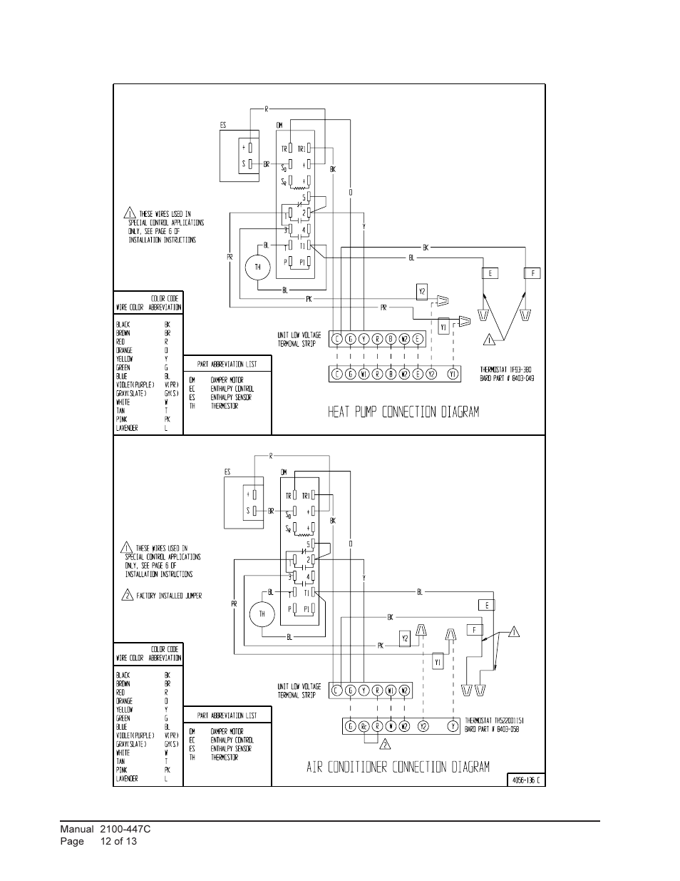 Bard ECONOMIZERS WITH EXHAUST EIFM-5C User Manual | Page 12 / 13