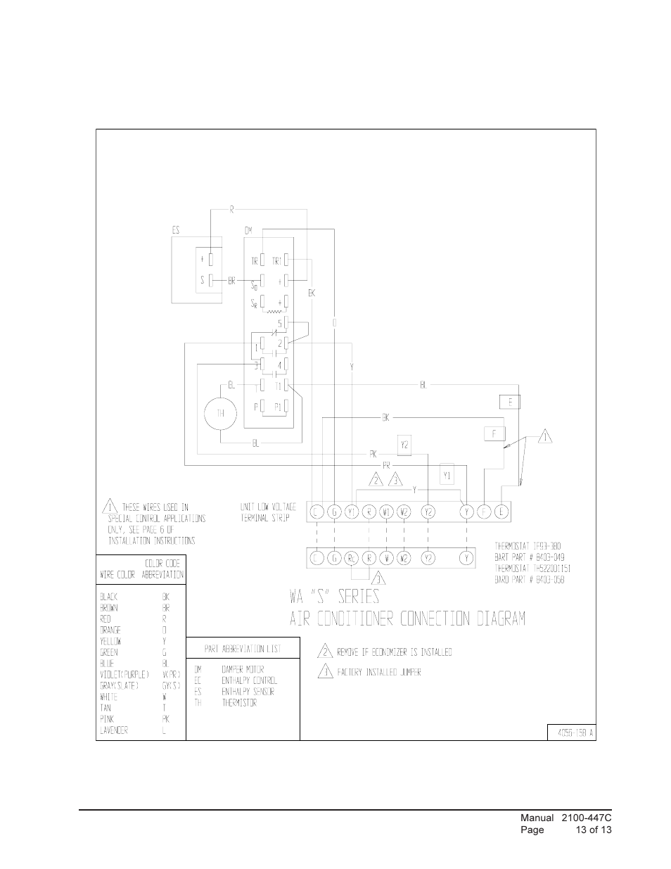 Bard ECONOMIZERS WITH EXHAUST EIFM-5C User Manual | Page 13 / 13