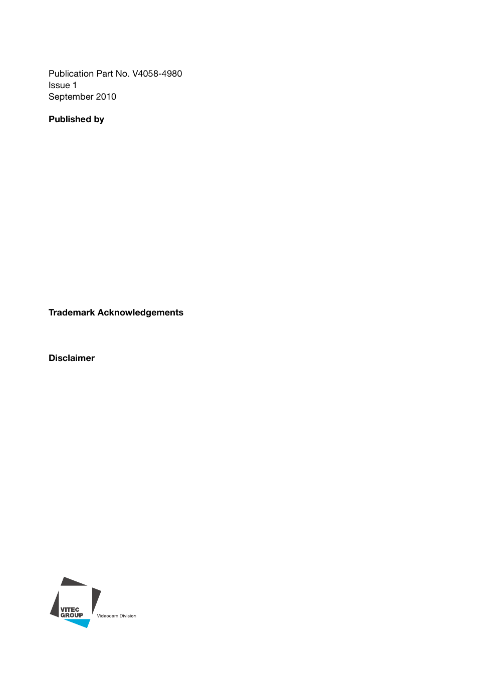 Vinten Radamec HS-105P Pan & Tilt Head User Manual | Page 3 / 28