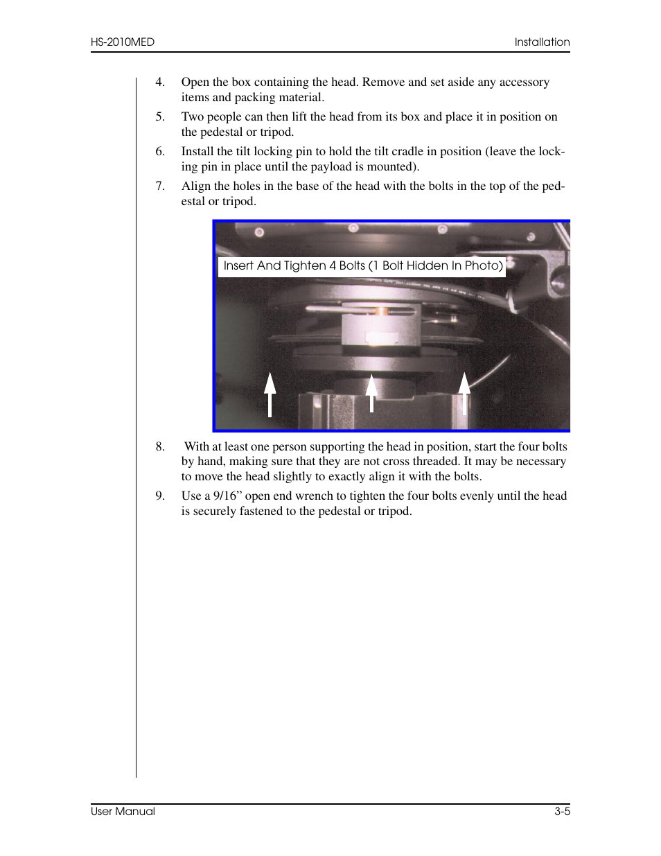 Vinten Radamec HS-2010MED Pan & Tilt Head User Manual | Page 41 / 70