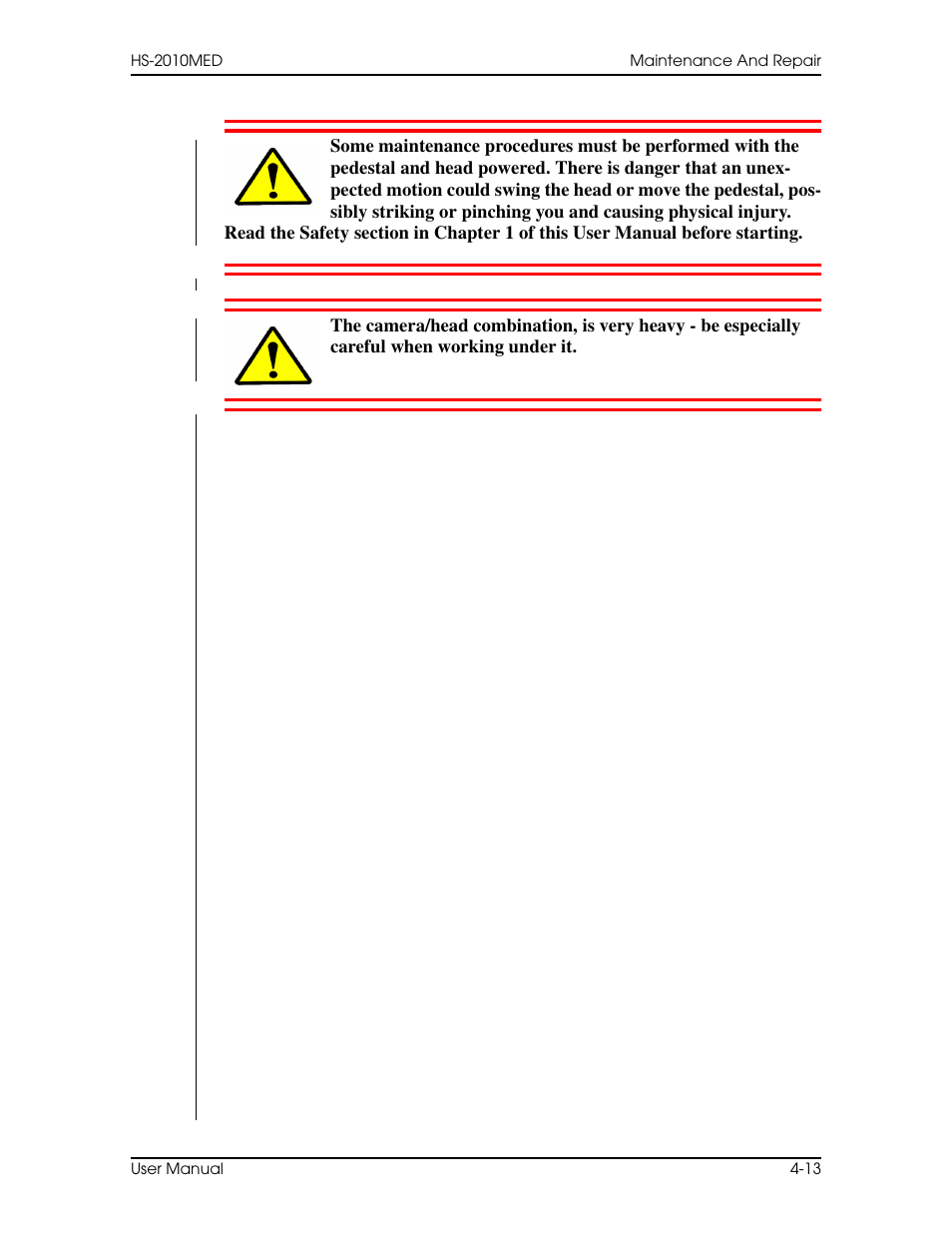 Vinten Radamec HS-2010MED Pan & Tilt Head User Manual | Page 63 / 70