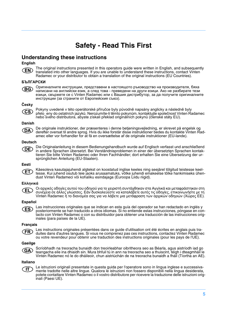 Safety - read this first, Understanding these instructions | Vinten Radamec Quattro SE Pedestal User Manual | Page 7 / 30