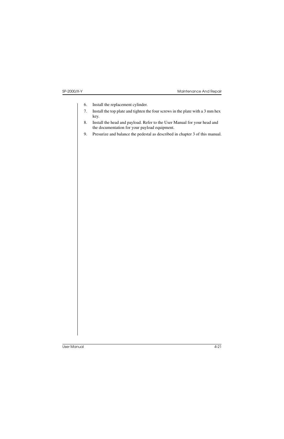 Vinten Radamec SP-2000 Pedestal User Manual | Page 87 / 106