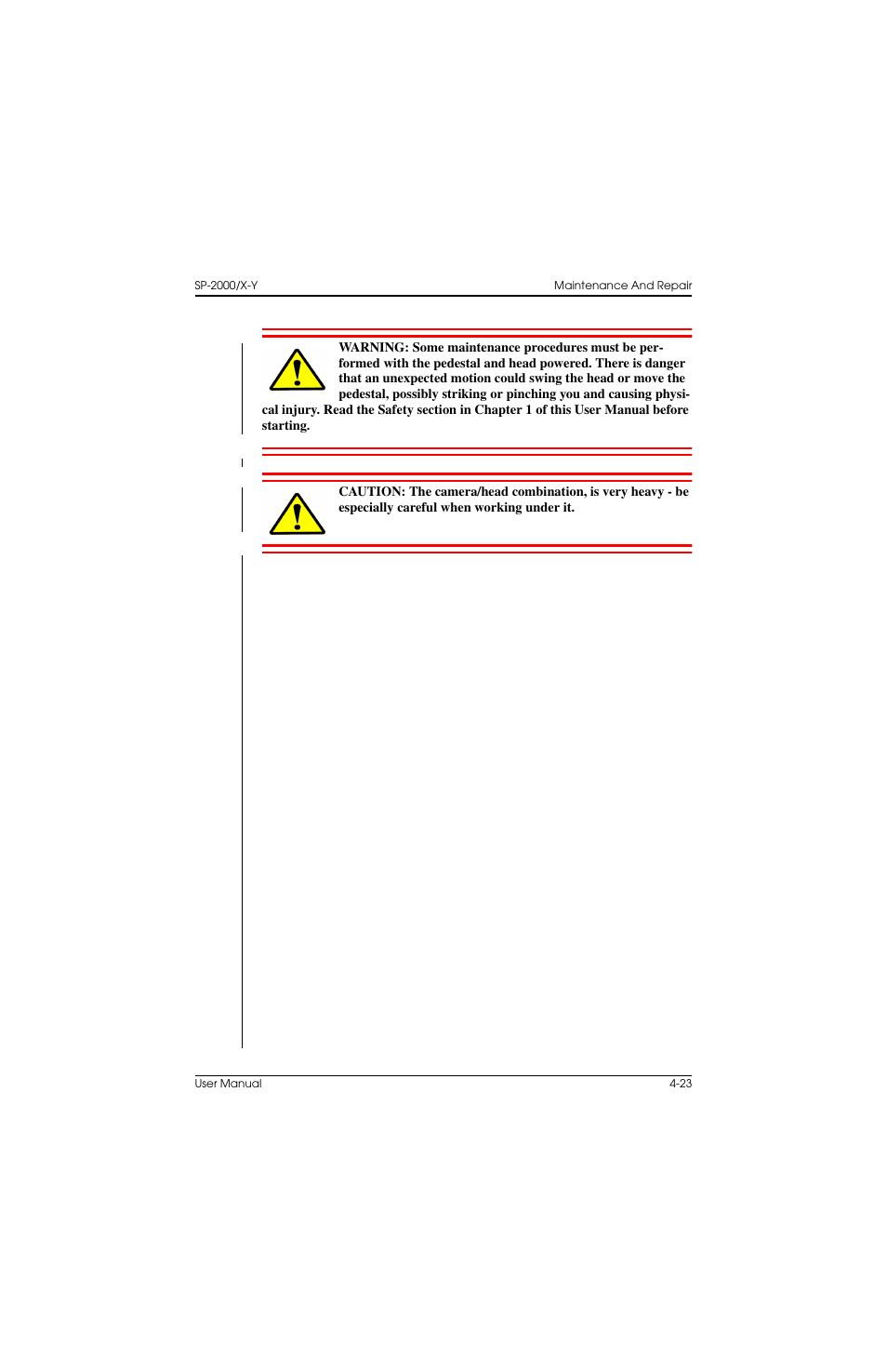 Vinten Radamec SP-2000 Pedestal User Manual | Page 89 / 106