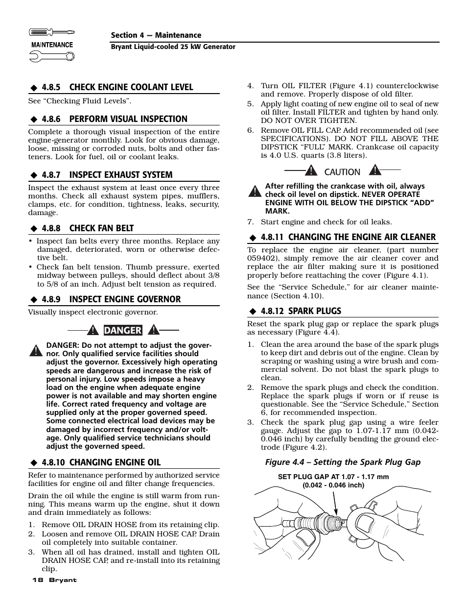 Bryant Liquid-Cooled User Manual | Page 20 / 56