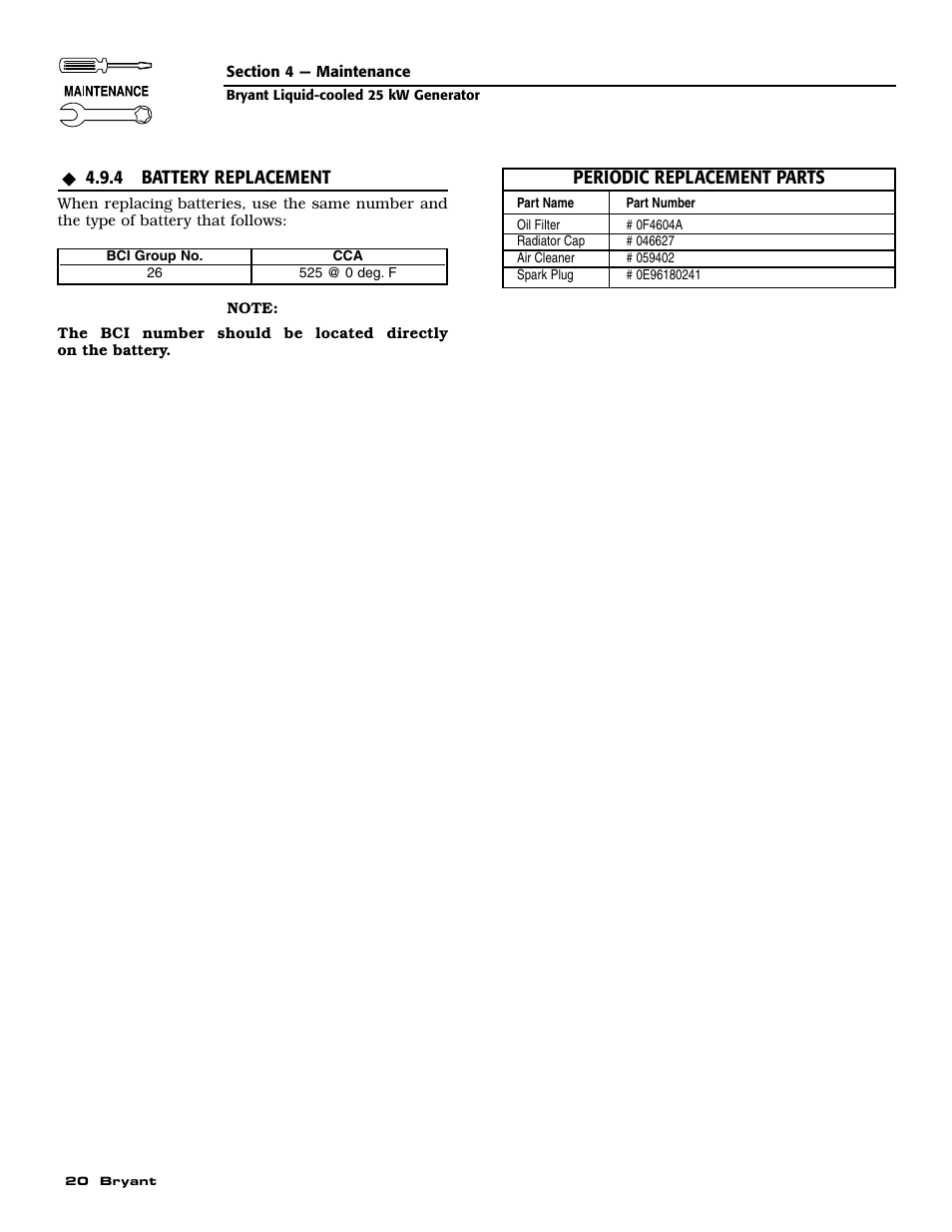 Bryant Liquid-Cooled User Manual | Page 22 / 56