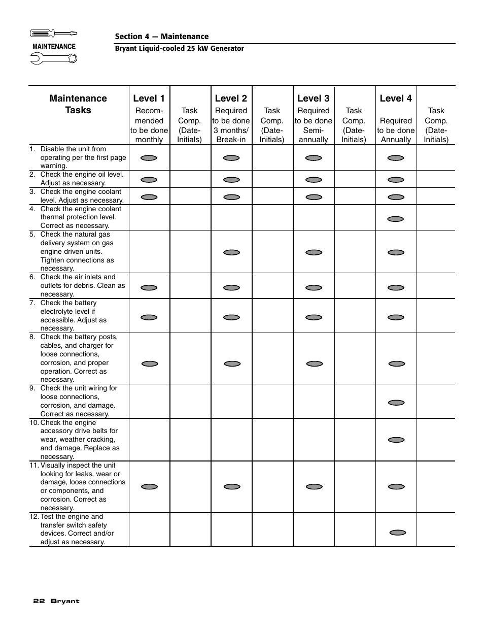 Bryant Liquid-Cooled User Manual | Page 24 / 56