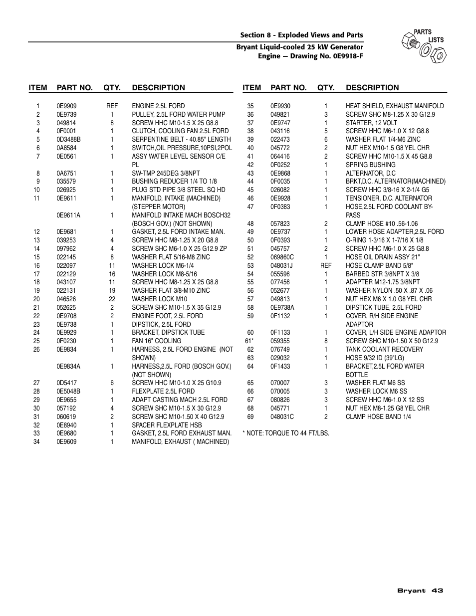 Bryant Liquid-Cooled User Manual | Page 45 / 56