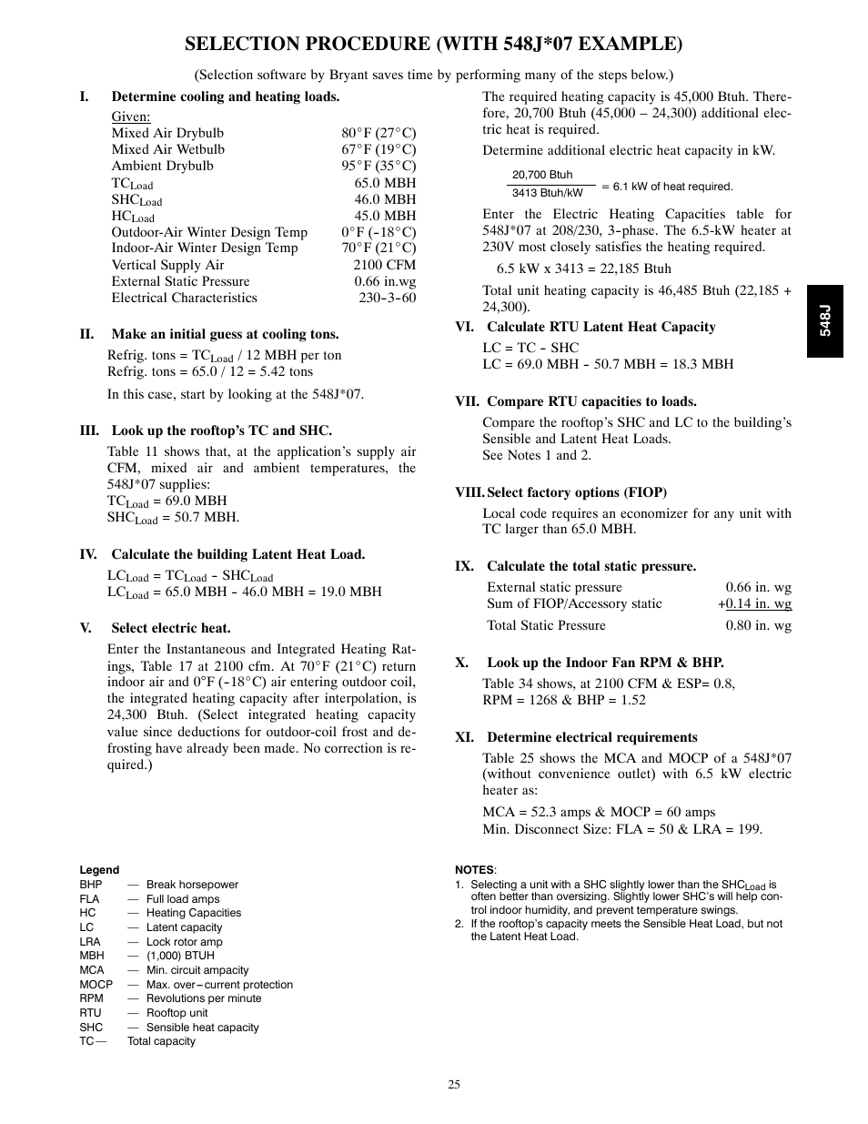 Bryant PACKAGED HEAT PUMP 548J User Manual | Page 25 / 76