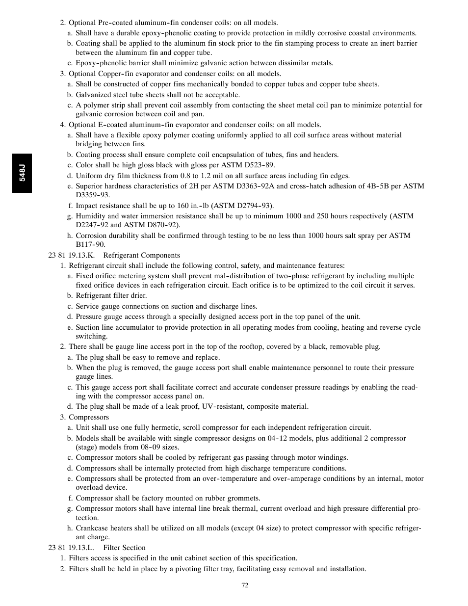 Bryant PACKAGED HEAT PUMP 548J User Manual | Page 72 / 76