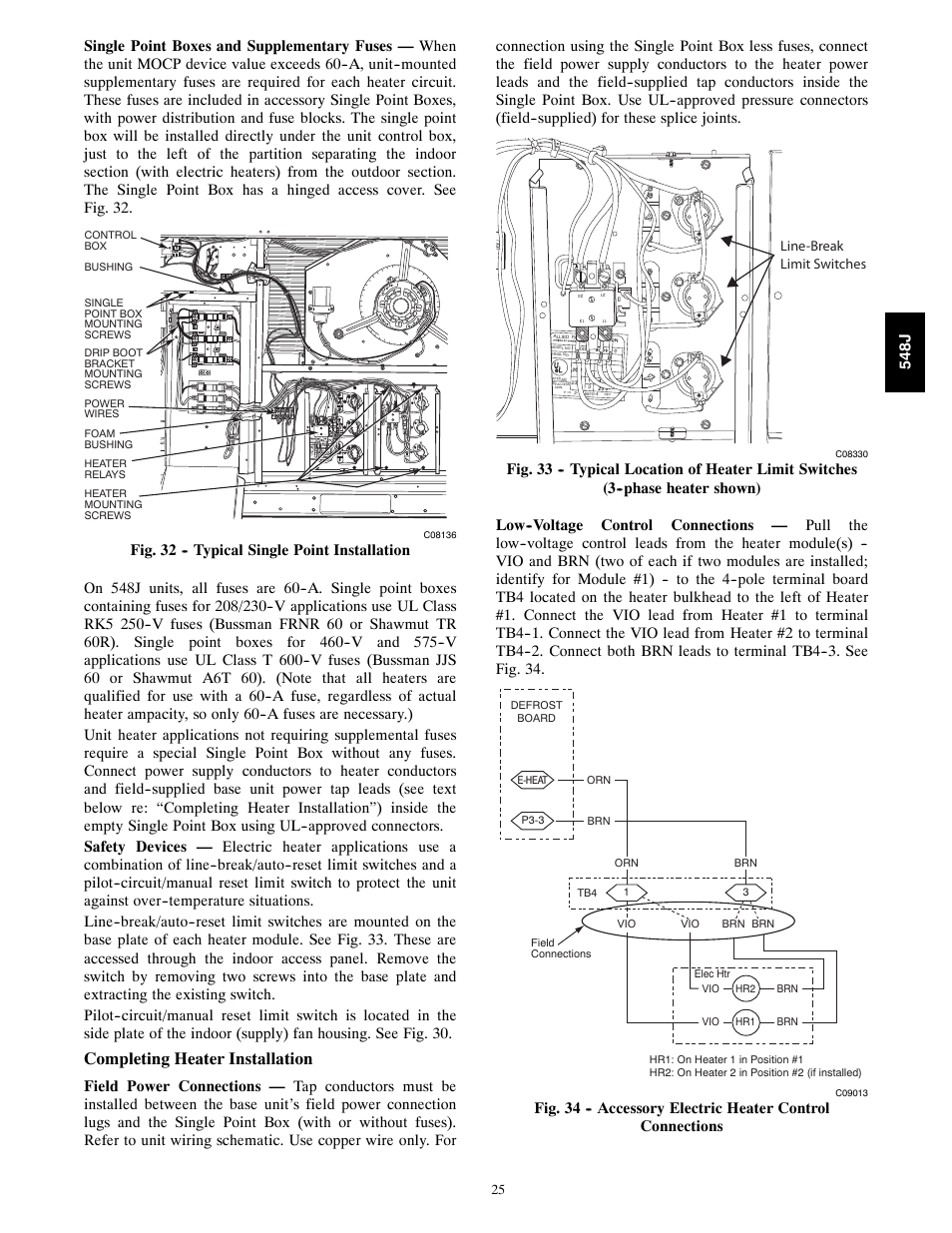 Completing heater installation | Bryant 548J User Manual | Page 25 / 100