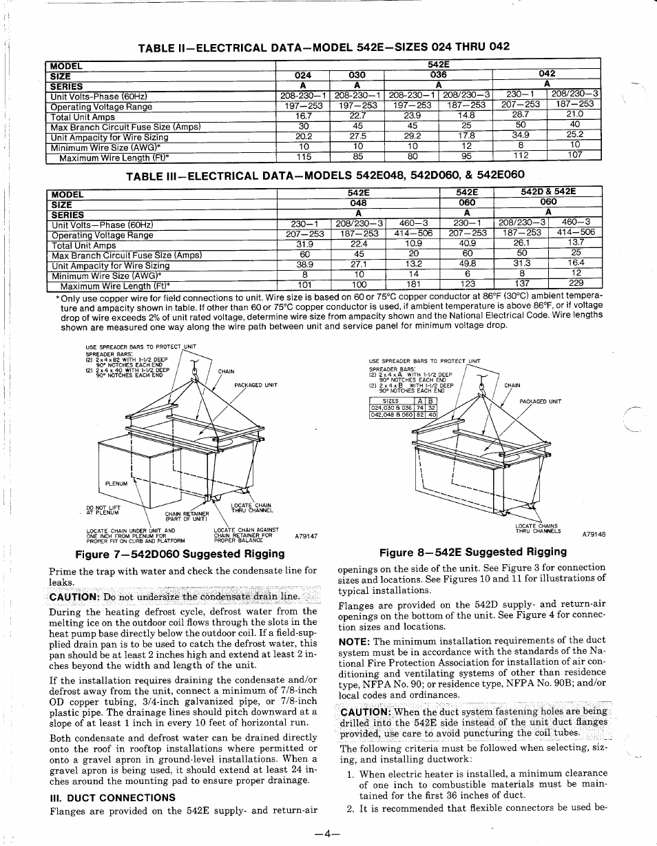 Iii. duct connections | Bryant 542E User Manual | Page 4 / 16
