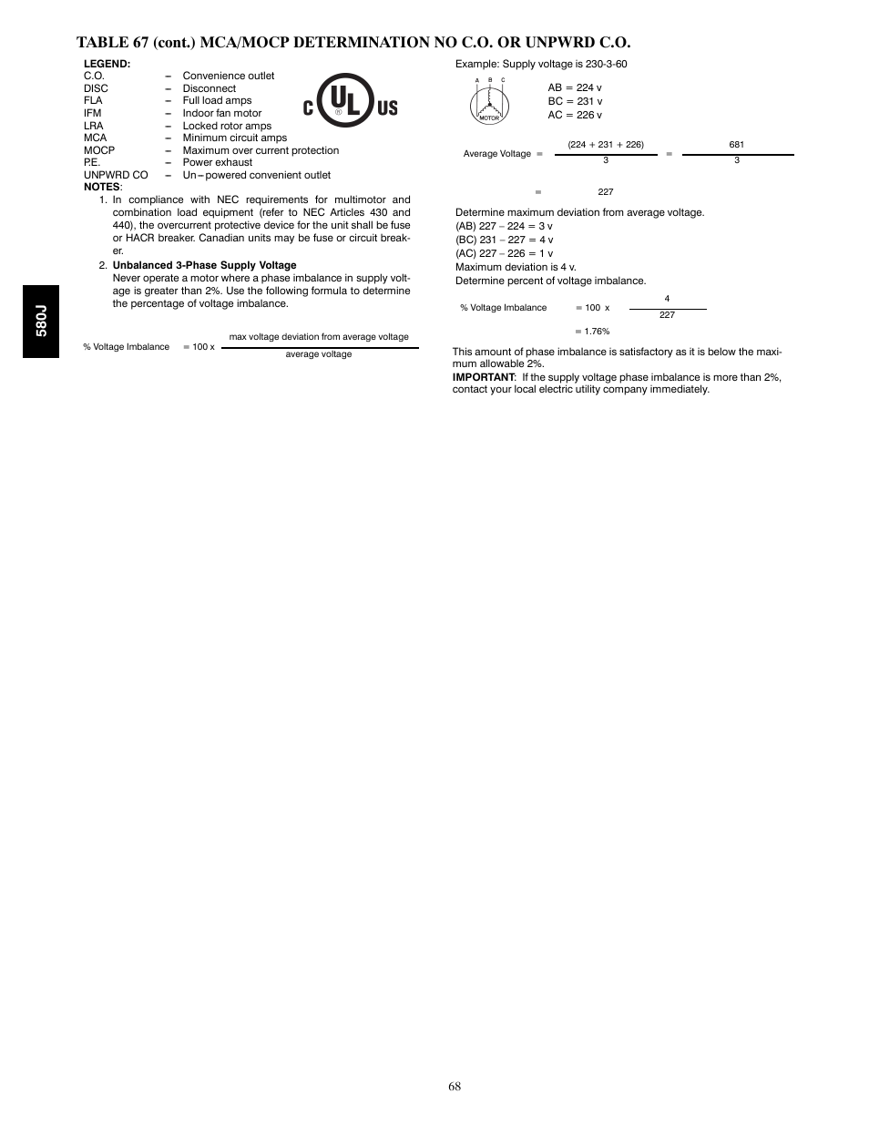 580j | Bryant LEGACY LINE 580J User Manual | Page 68 / 86