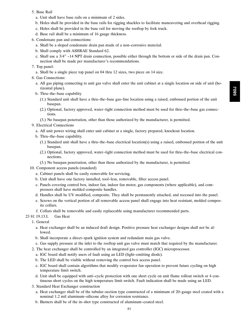 Bryant LEGACY LINE 580J User Manual | Page 81 / 86