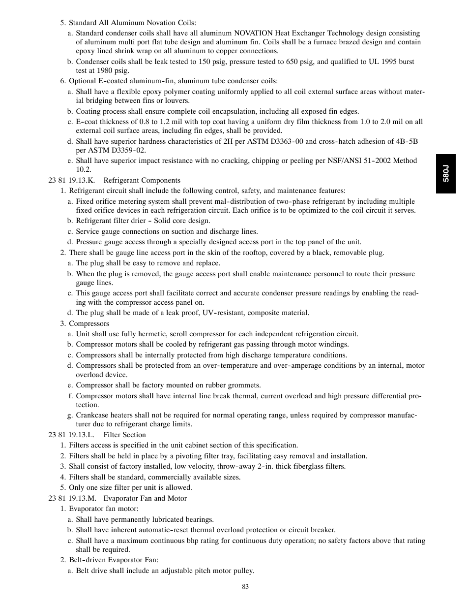 Bryant LEGACY LINE 580J User Manual | Page 83 / 86