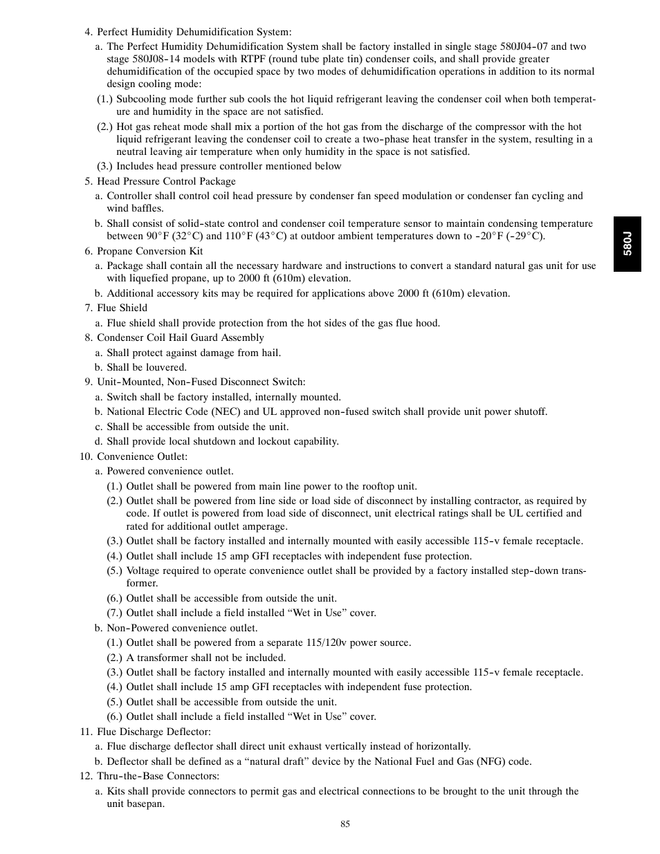 Bryant LEGACY LINE 580J User Manual | Page 85 / 86