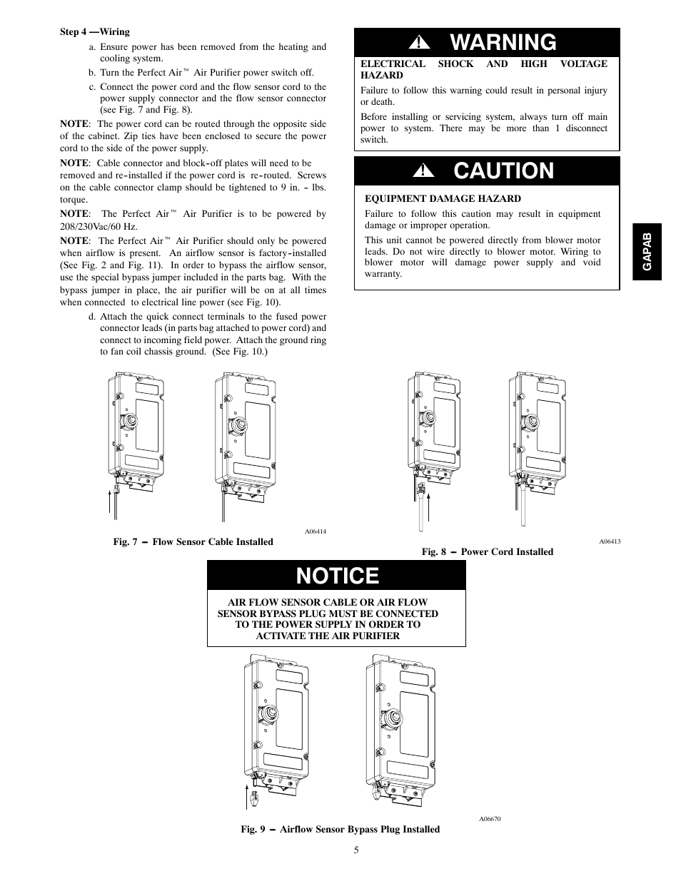 Warning, Caution, Notice | Bryant PERFECT AIR 1620 User Manual | Page 5 / 12