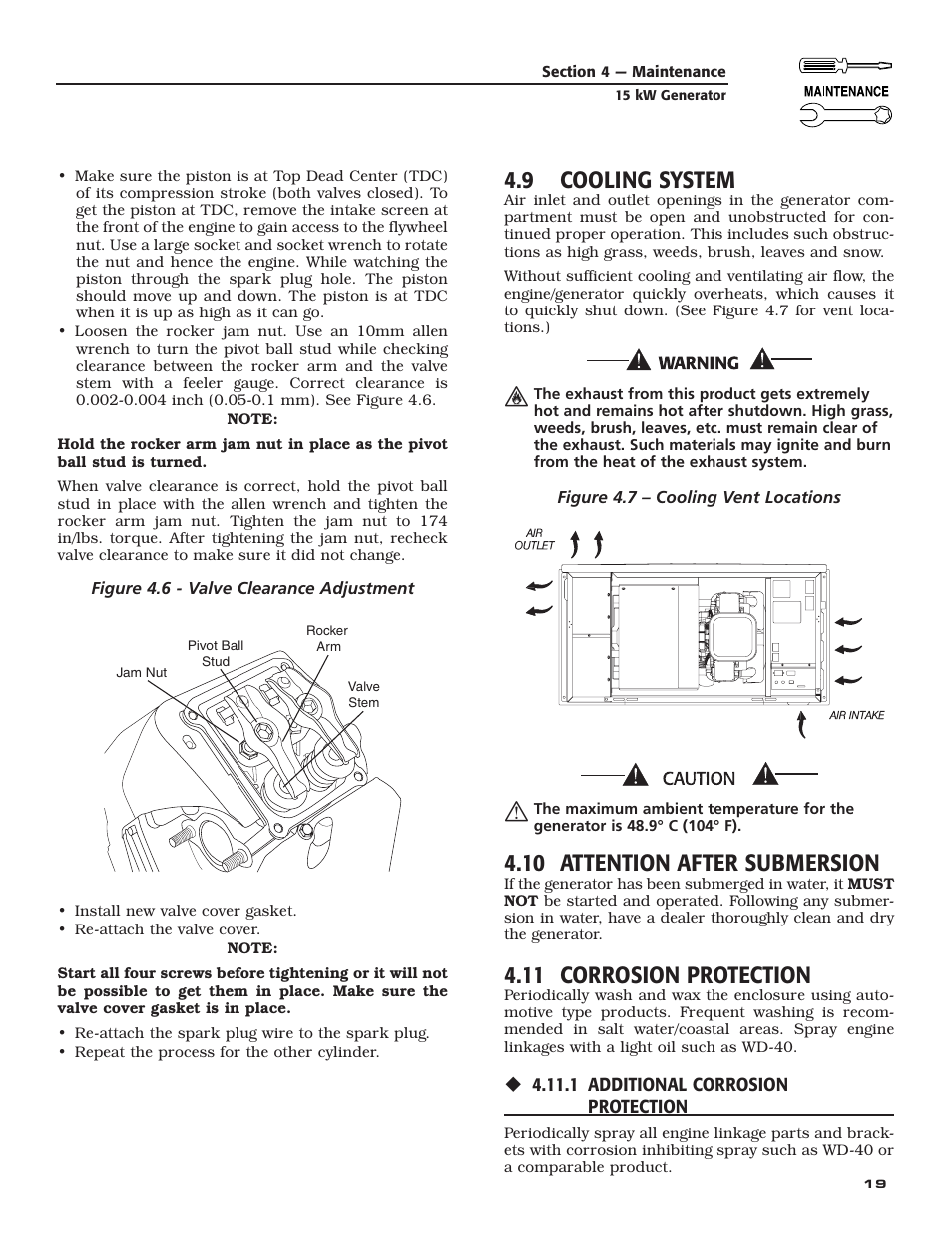 9 cooling system, 10 attention after submersion, 11 corrosion protection | Bryant ASPAX1BBA015 User Manual | Page 21 / 44