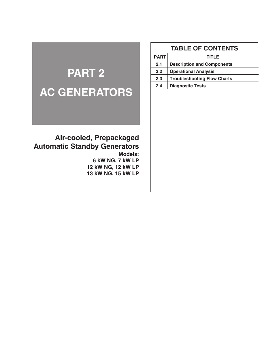 Part 2 ac generators | Bryant ASPAS1BBA015 User Manual | Page 25 / 144