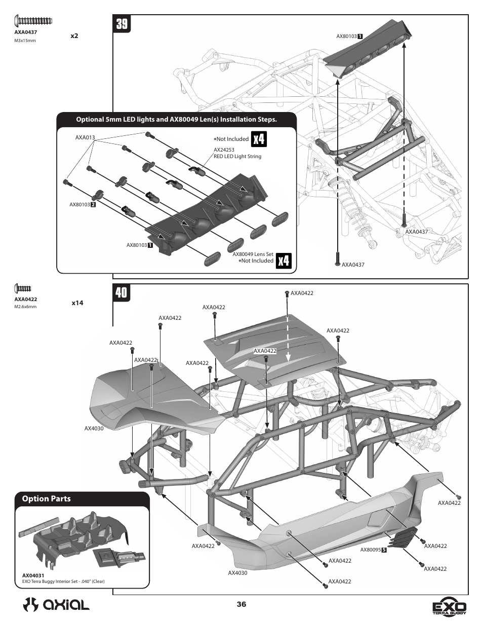 Axial Racing AX90024 User Manual | Page 36 / 52