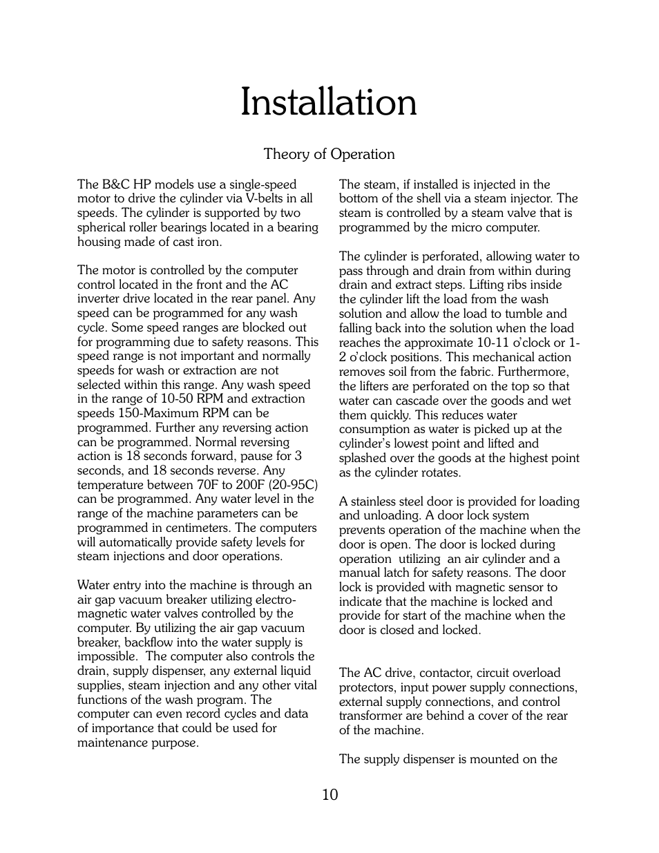 Installation | B&C Technologies HP Series Commercial User Manual | Page 12 / 38