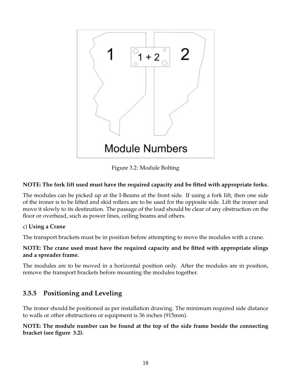 Positioning and leveling | B&C Technologies IM Series Industrial Ironer User Manual | Page 28 / 157