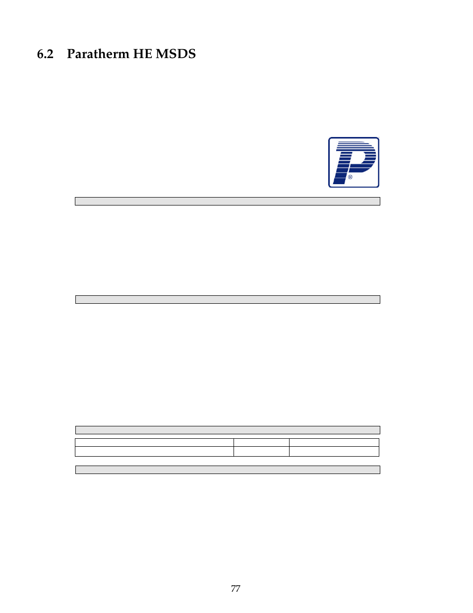 Paratherm corporation, 2 paratherm he msds, Material safety data sheet | B&C Technologies IM Series Industrial Ironer User Manual | Page 87 / 157