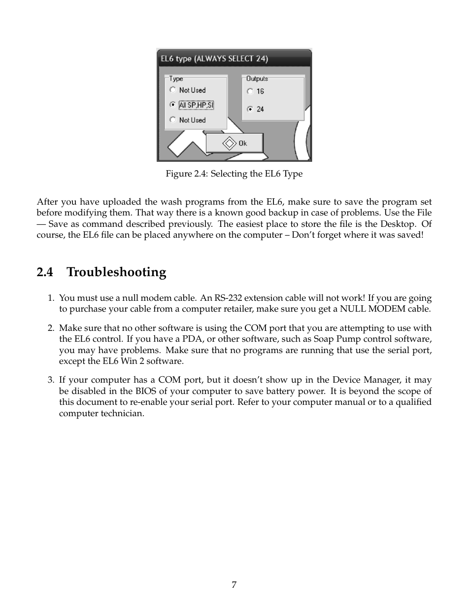 Troubleshooting, 4 troubleshooting | B&C Technologies EL-6 Windows User Manual | Page 10 / 44