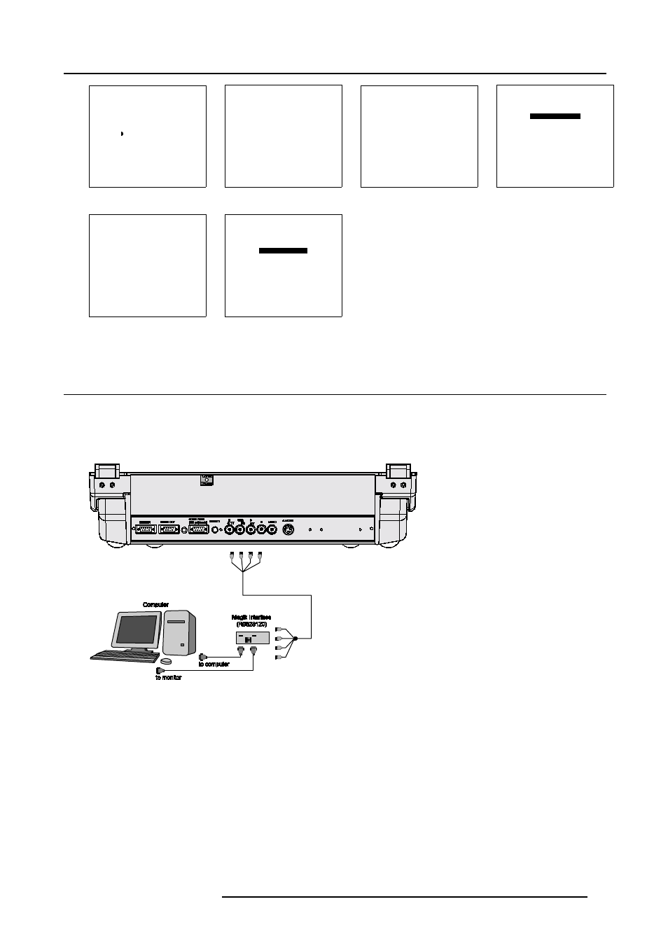 Connecting a rgb analog source with composite sync, Menu 3-1), Menu 3-2) | Menu 3-3), Menu 3-4), Menu 3-5), Menu 3-6), Source connections, Which signals can be connected to the input, Rgbs or rgsb selection via the rcu | Barco CINE7 R9010050 User Manual | Page 19 / 115