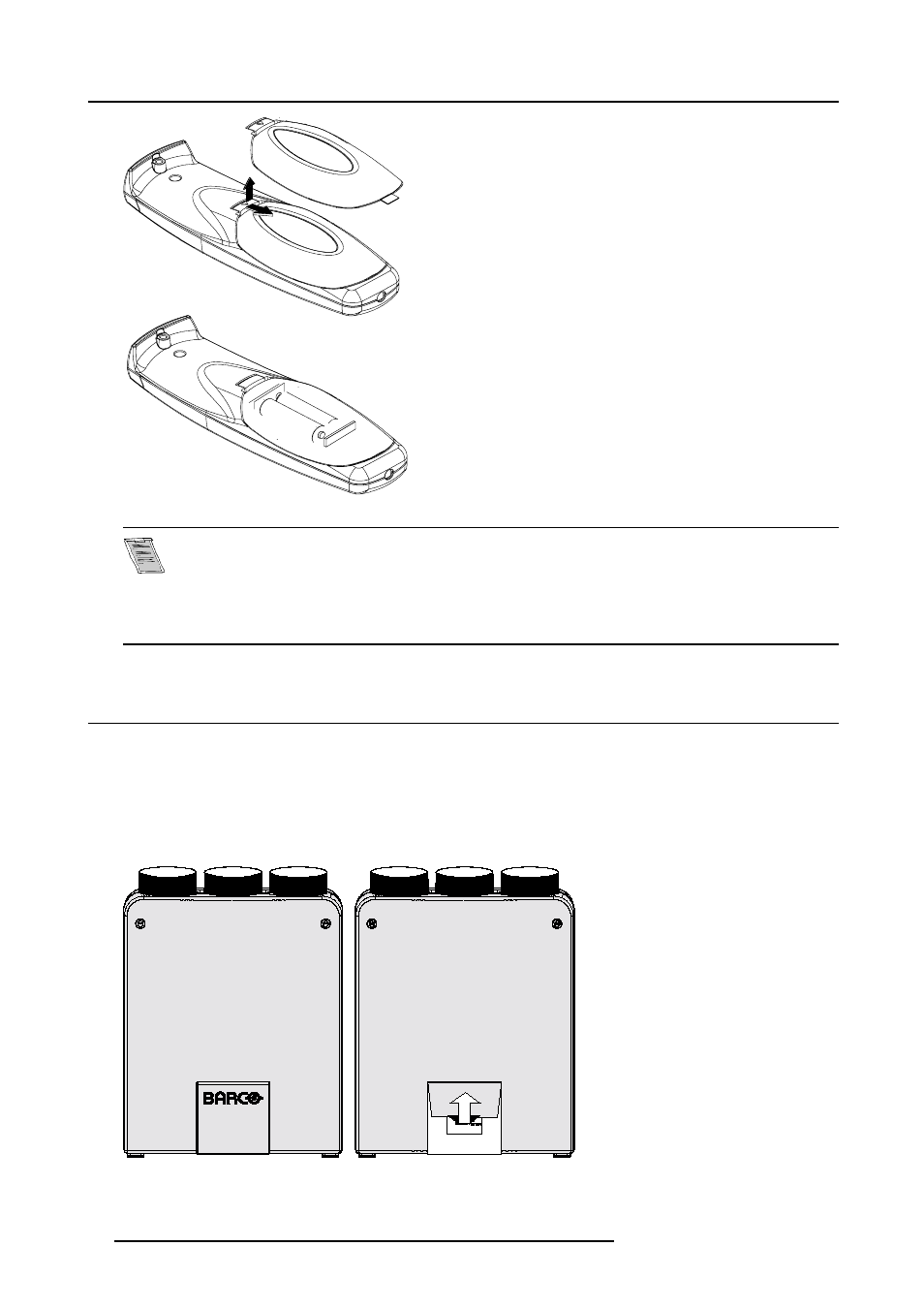 2 rcu & local keypad, Rcu & local keypad, Image 4-1) | Barco CINE7 R9010050 User Manual | Page 26 / 115