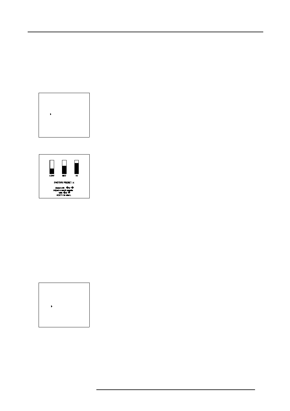 5 noise reduction, Noise reduction, Main menu how to adjust video equalizing | 5 noise reduction what can be done, How to adjust noise reduction | Barco CINE7 R9010050 User Manual | Page 41 / 115