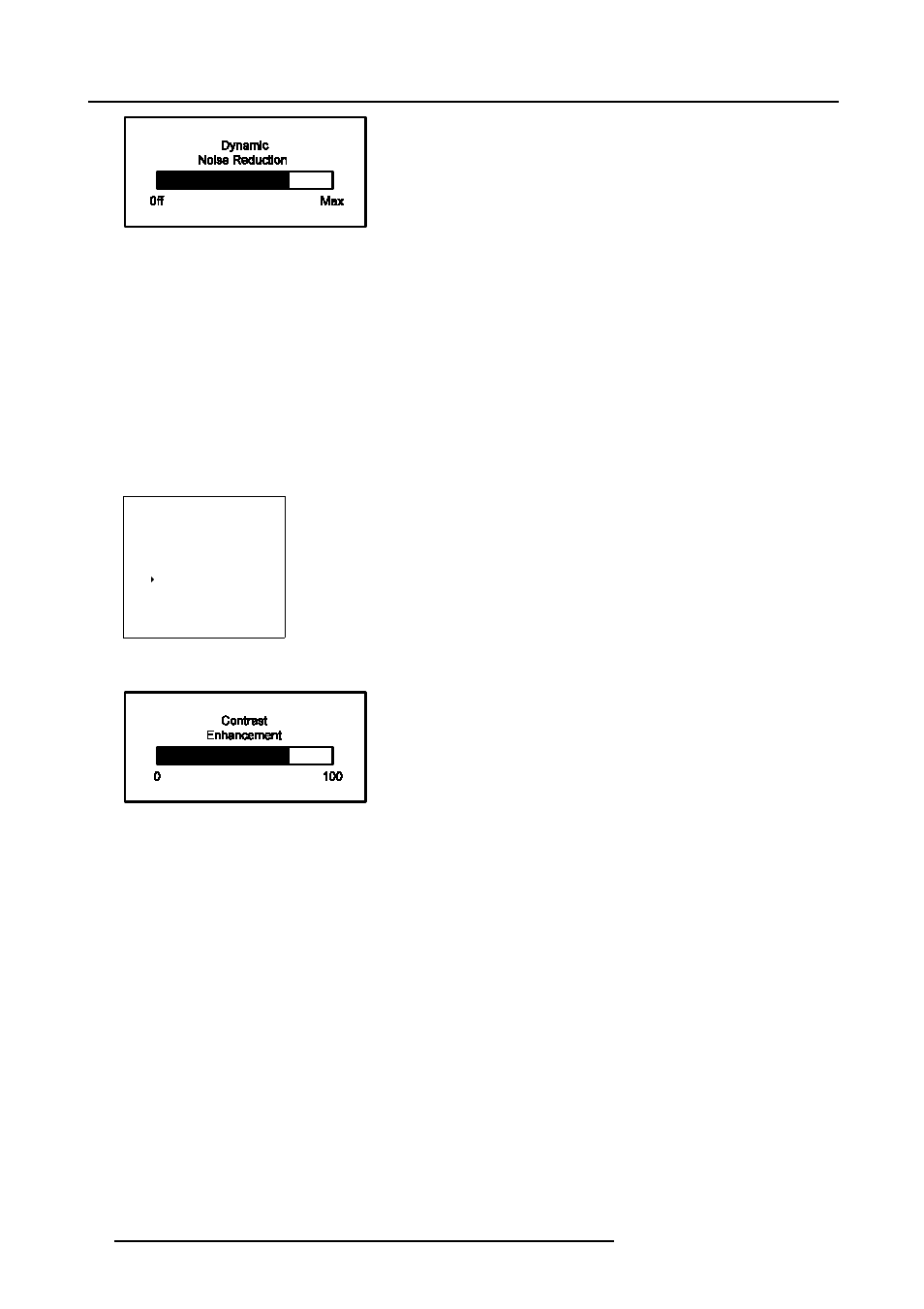 6 contrast enhancement, 3 color adjust, color temperature set up, Color adjust, color temperature set up | Contrast enhancement, Image 6-2), Main menu, 6 contrast enhancement what can be done, How to adjust the contrast enhancement | Barco CINE7 R9010050 User Manual | Page 42 / 115