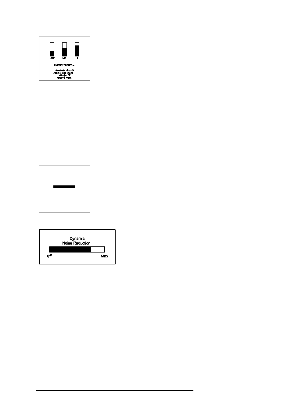 6 noise reduction, 7 contrast enhancement, 60 8.5.7.7 contrast enhancement | Noise reduction, Contrast enhancement, Image 8-1), Random access adjustment mode, 6 noise reduction what can be done, How to adjust noise reduction, 7 contrast enhancement what can be done | Barco CINE7 R9010050 User Manual | Page 64 / 115