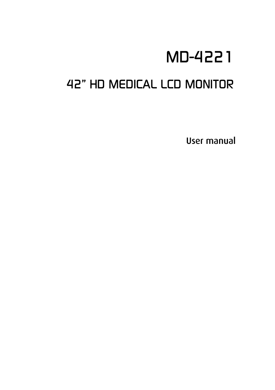 Barco MD-4221 User Manual | 48 pages