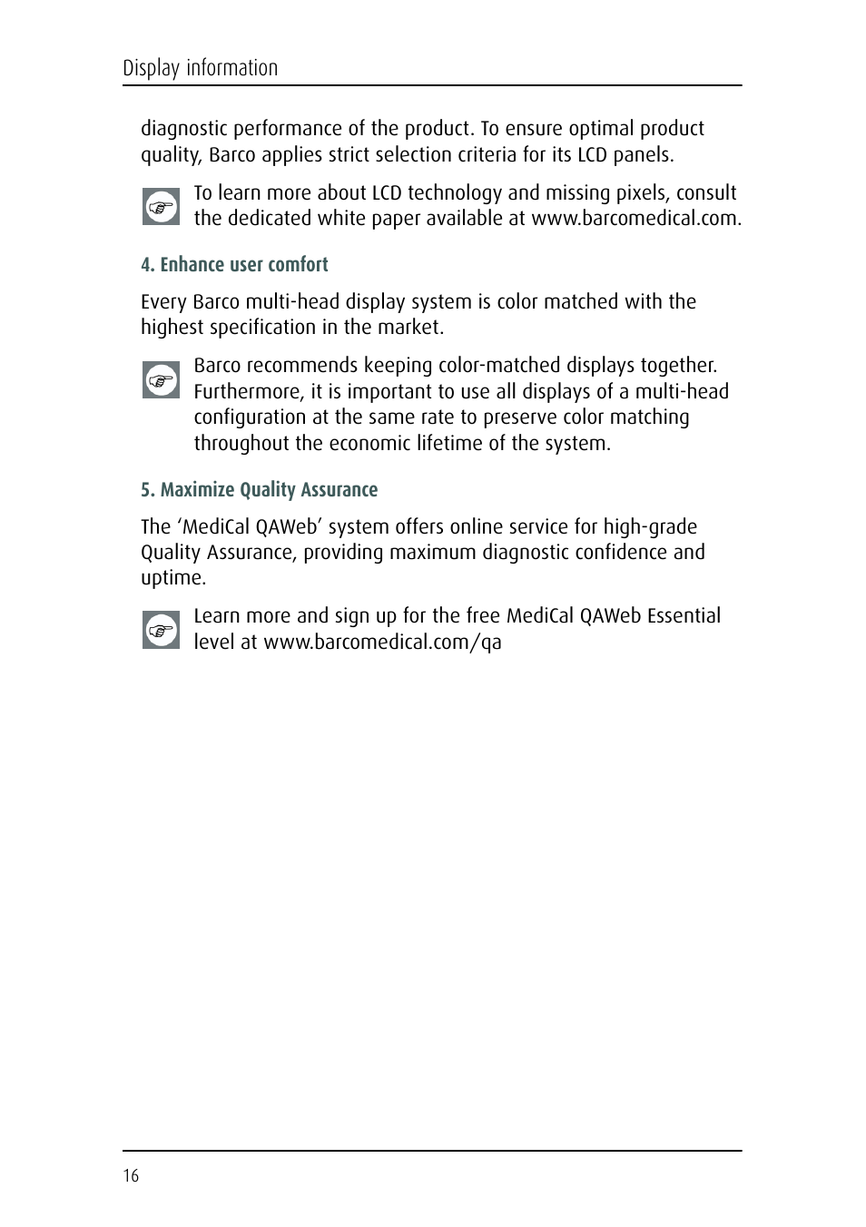 Barco Nio Fusion 4MP User Manual | Page 16 / 35