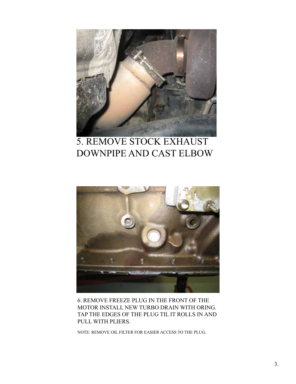 Remove stock exhaust downpipe and cast elbow | Industrial Injection 6.7L Dodge Cummins Compound Turbo User Manual | Page 4 / 12