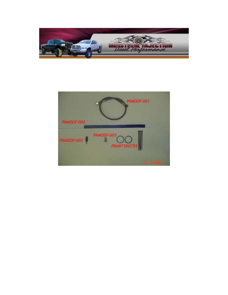 Industrial Injection LB7 Duramax Dual Feed Line User Manual | 6 pages