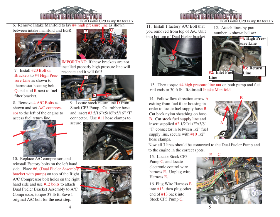 Industrial Injection LLY Dual CP3 User Manual | Page 4 / 4