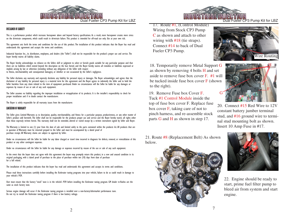 Industrial Injection LBZ Dual CP3 User Manual | Page 2 / 4