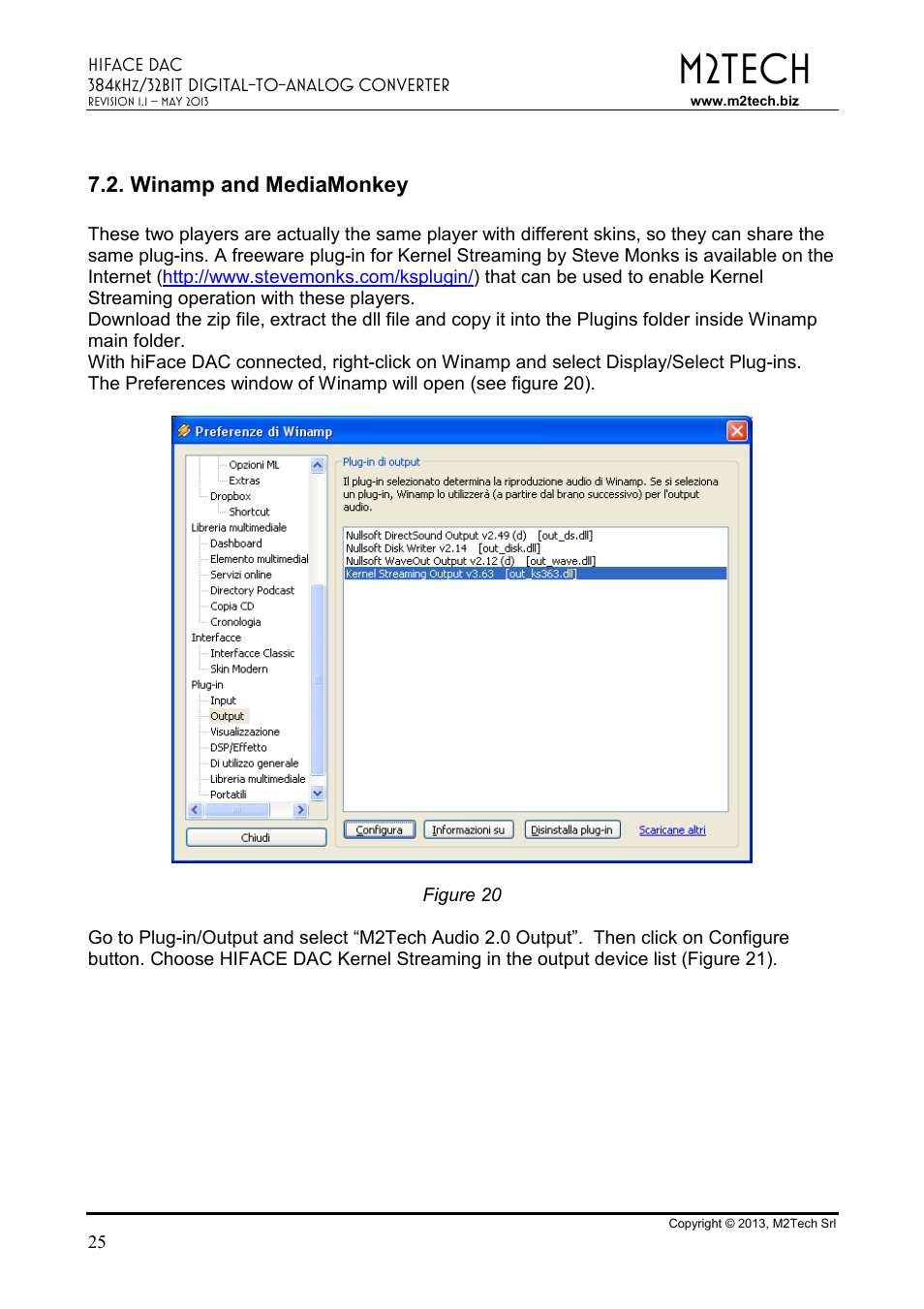 M2tech | M2TECH hiFace Dac User Manual | Page 25 / 32